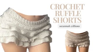 Crochet Ruffle Shorts Tutorial | beginner friendly