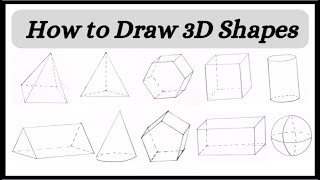 How to Draw 3D Shapes 🔺🛑♦️🔴🟥