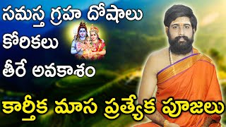 కార్తీకమాసం ప్రత్యేక పూజలు || సమస్త గ్రహ దోషాలు, కోరికలు తీరే అవకాశం || Sri Telugu Astro