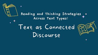 RWS: Text and Discourse | Text as Connected Discourse