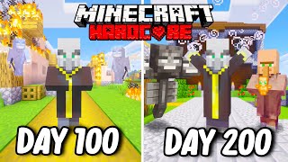 I Survived 200 Days as a EVOKER in Hardcore Minecraft... Minecraft Hardcore 100 Days