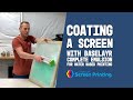 How to coat a screen for screen printing using Baselayr Complete emulsion for water based printing