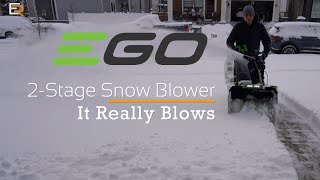 EGO 2-Stage  Electric Snow Blower SNT2405 - Finally Putting it to Work