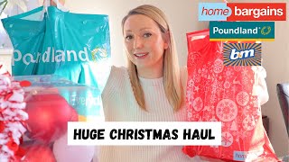 Huge Christmas Haul - Home Bargains / B&M / Poundland