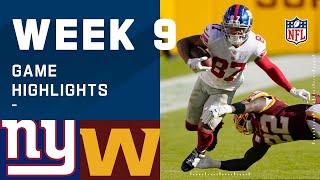Giants vs. Washington Football Team Week 9 Highlights | NFL 2020