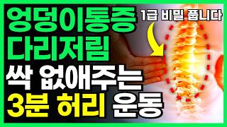 허리통증, 엉덩이 통증, 다리 저림 '이 운동' 3분 했더니 싹 사라졌어요 (이상근 증후군, 엉덩이통증, 협착증, 좌골신경통 한방에 날립니다)