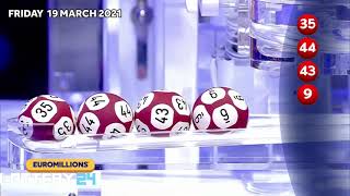 EuroMillions Draw and Results March 19,2021