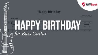 Happy Birthday Bass Guitar Tab