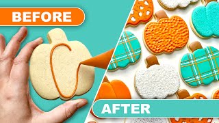 Easy PUMPKIN Cookies: Step-by-Step Decorating Tutorial for Beginners!