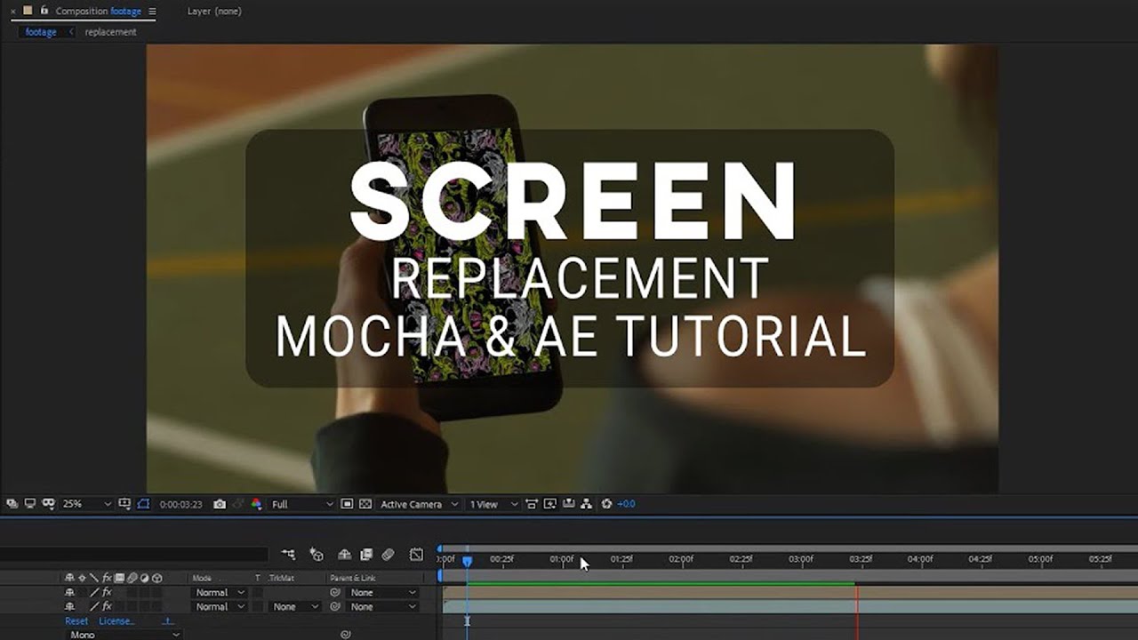 Mocha Pro 2020 After Effects Screen Replacement Tutorial Youtube