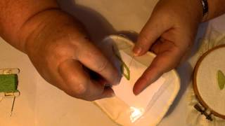 HOW TO MAKE A NEEDLELACE LEAF part2