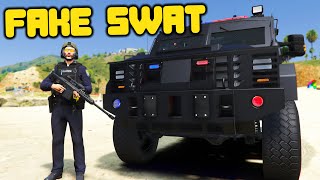 Fake Swat Robs Banks in GTA 5 RP