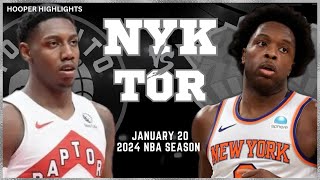 New York Knicks vs Toronto Raptors Full Game Highlights | Jan 20 | 2024 NBA Season