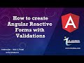 Reactive Form in Angular | Angular Forms | Angular Tutorial - Creating reactive form and validations