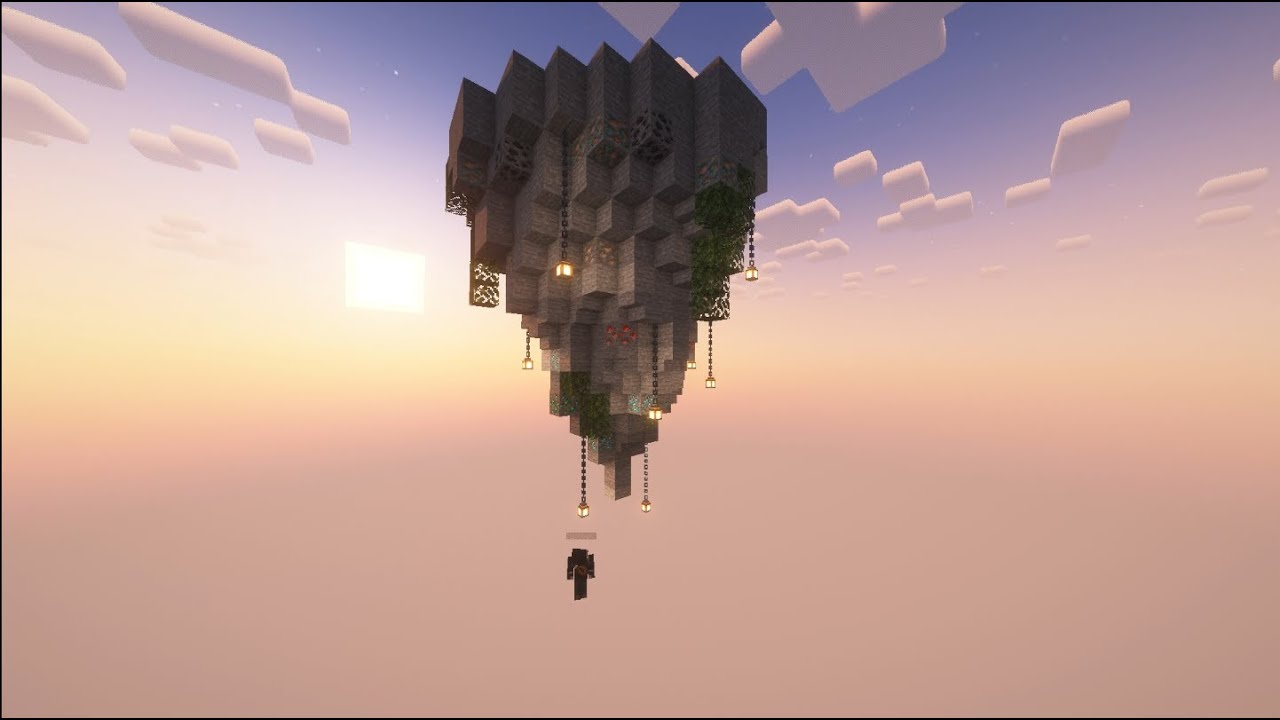 Simple Minecraft Skybase Build Youtube