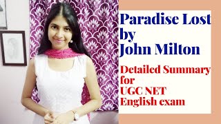 Paradise Lost by John Milton Summary for UGC NET English exam