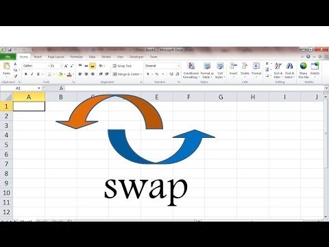 How To Swap Values In 2 Cells In Microsoft Excel - YouTube