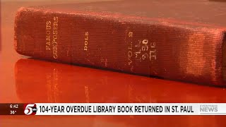 More than a century after it was checked out, a book is returned to St. Paul Public Library