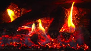 😊 10 Hours Fireplace HD Video with Crackling Flames \u0026 Glowing Embers | White Noise