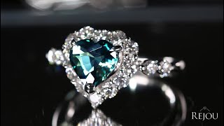 マダカスカル産グランディディエライト(ハートシェイプ) 1.54ct ダイヤモンド 1.0ct プラチナ リング(指輪)【品質保証書/日独宝石鑑別書】 希少宝石ジュエリー通販REJOU（リジュー）