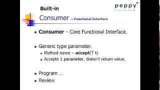 Consumer - Builtin Functional Interface
