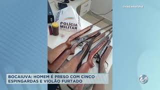 Homem é preso com armas e violão furtados em Bocaiuva