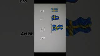 Draw Sweden Flag! #drawing #tutorial #art #dessin #easydrawing #satisfying