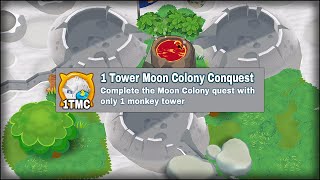 Can we complete the Moon Colony quest using just 1 Tower?