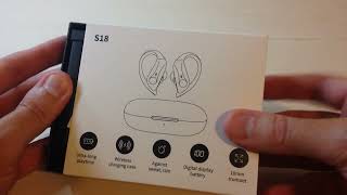 PSIER S18 Bluetooth Sports Earbuds Unboxing