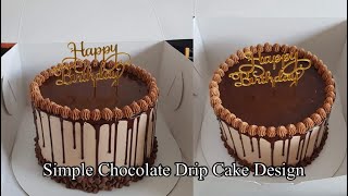 SiMPLE \u0026 EASY CHOCOLATE CAKE DRiP DESiGN q