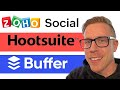 Zoho Social vs Hootsuite vs Buffer Comparision