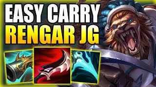 HOW TO CLIMB OUT OF LOW ELO EASILY WITH RENGAR JUNGLE! - Best Build/Runes S+ Guide League of Legends