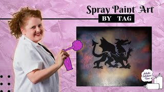 Dragon Stencil Spray Paint Art