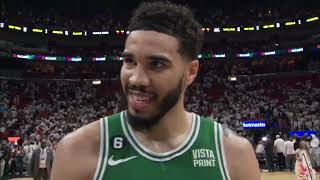 Jayson Tatum is at a loss for words after Celtics’ stunning win in Game 6 vs. Heat | NBA on ESPN