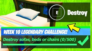 Destroy Sofas, Beds or Chairs (20) - Fortnite Week 10 Challenges