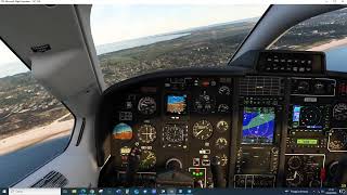 MSFS Blacksquare TBM 850 Landing in Sylt EDXW Runway 14 On VATSIM with ATC