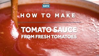 How to Make Tomato Sauce from Fresh Tomatoes