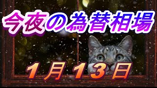 【TAKA FX】今夜のドル、円、ユーロ、ポンド、豪ドルの為替相場をチャートから解説。1月13日