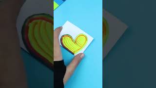 Valentine’s Day gift idea | diy Valentine’s Day cards | easy white paper gift idea #shortvideo