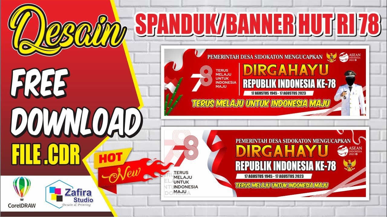 Desain Spanduk Banner HUT RI 78 2023 Coreldraw Photoshop, 53% OFF