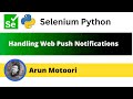 Handing Web Push Notifications using Selenium Python (Selenium Python)