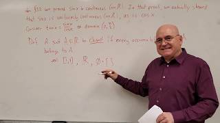 Real Analysis I (lec. 3.3.G) Uniform Continuity : Open, Closed, Compact Sets