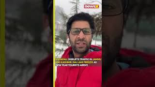 Watch: Snowstorm in Jammu and Kashmir Halts Traffic; Dal Lake Freezes as New Year Tourists arrive