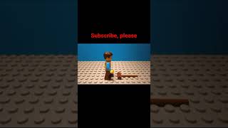 Legoman steps on a broomstick / lego animation stop motion #shorts