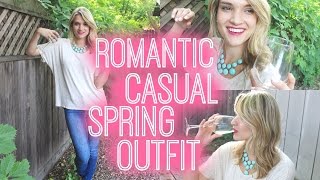 ROMANTIC \u0026 CASUAL SPRING OUTFIT! | Delphine