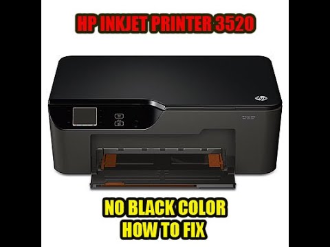 NO BLACK COLOR Hp 3520 Inkjet Printer, How To Fix The Best Way - YouTube