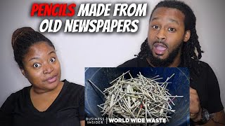 🇰🇪 American Couple Reacts "Pencils Made From Old Newspapers In Kenya Could Reduce Pollution"