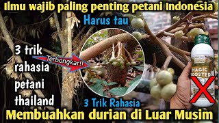 DISCLOSED Here are 3 secret tricks of Thai farmers! Can bear durian out of season