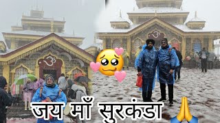 Dehradun sae Baarish mae nikal gye maa surkanda devi mandir  k liye 😍❄️||part-3