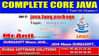 Core Java -  java.lang.package - String Interview Questions Part -1